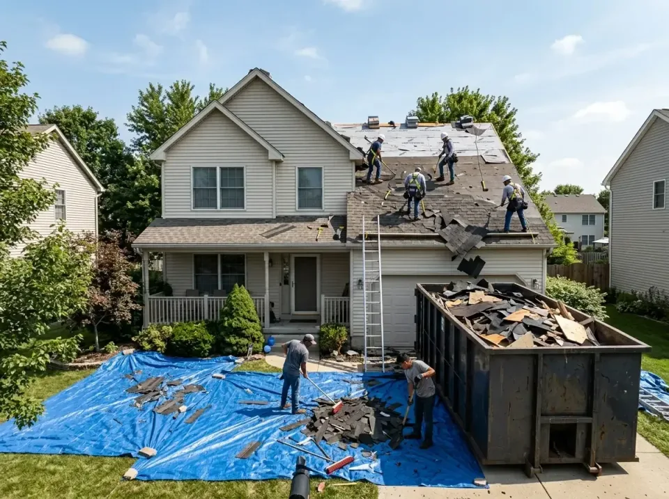 roof-replacement-debris-remova-004 — frequently asked questions, Cheapest Dumpster Rentals in Preston Heights, IL